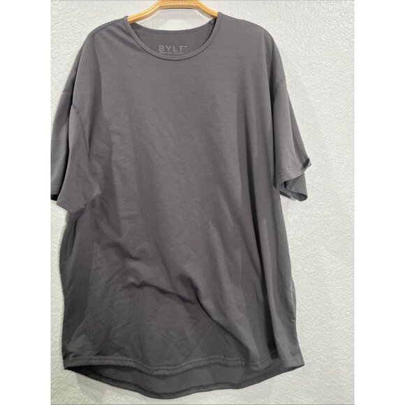 BYLT Premium Basics T-Shirt Mens Sz XXL Gray Signature Crewneck Stretch Relaxed - Picture 1 of 7